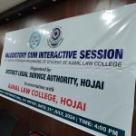 Valedictory cum Interactive Session on 2 weeks law internship programme of students of Ajmal Law College, Hojai organised by DLSA, Hojai in association with Ajmal Law College, Hojai at Conference Hall, DC Office on dated 31/7/24